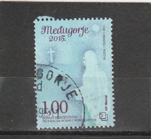 Bosnia & Herzegovina  (Croat) Scott#  320  Used  (2015 Apparition Virgin Mary)