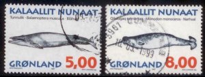 Greenland 1997 SC# 319,322 Whales Used E48