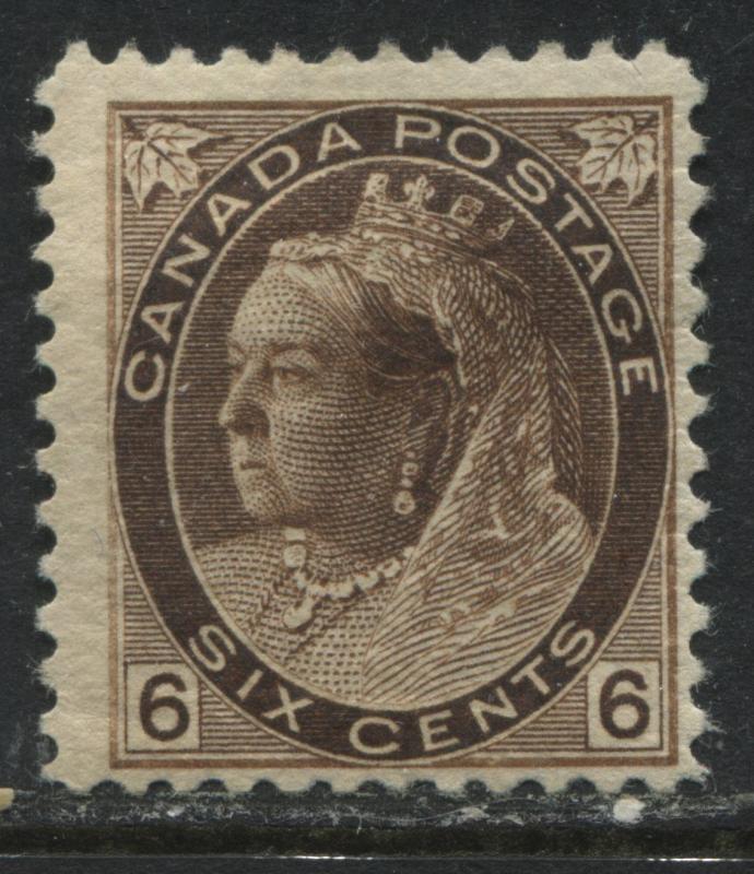 Canada QV 1897 6 cents Numeral mint o.g.