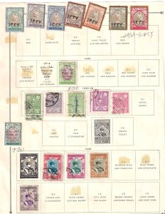 IRAN 2 ALBUM PAGES COLLECTION LOT $179 SCV FOR MARKED STAMPS ALONE