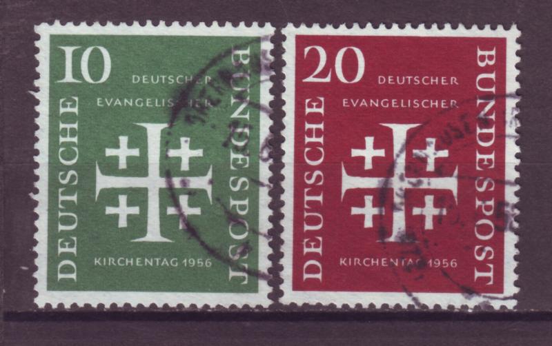 J16065 JLstamps 1956 germany set used #744-5 synod emblem