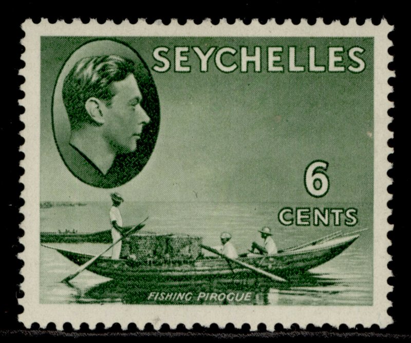 SEYCHELLES GVI SG137a, 6c greyish green, M MINT. 