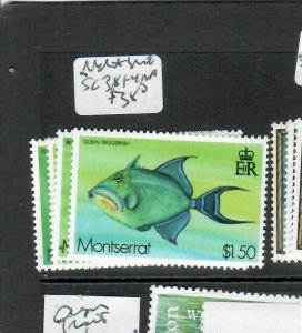 MONTSERRAT  (P0205B)  FISH   SC 381-4    MNH 