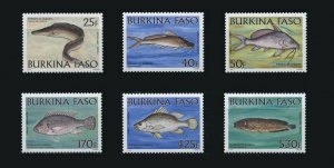 BURKINA FASO 2001 YVERT YT 1270 /5 MICHEL Mi. 1835 /40 FISHES FISH POISSONS MNH