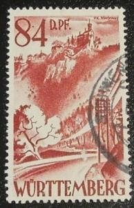 Germany Occupation Wurttemberg 1948 84dpf Scott 8N26 used