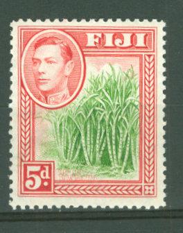 Fiji # 124  George VI -  Sugar Cane   (1) Unused VLH