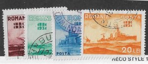 Romania Sc #396-399 set of 4 used VF