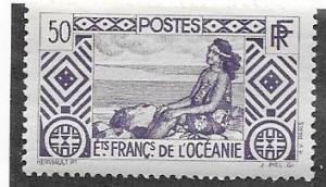 French Polynesia #102 90c   (MLH)  CV $0.09