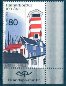 Iceland 2008 Hafnarfjorour City 100 Years Lighthouses Mi. 1204 MNH