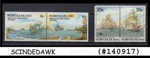 NORFOLK ISLAND - 1987 & 1990 SHIPS - 4V - MINT NH