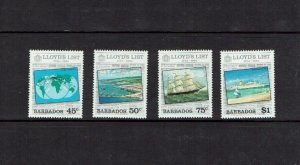 Barbados: 1984 250th Anniversary of Lloyds List,  MNH Set.