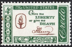 SC#1144 4¢ Credo: Patrick Henry (1961) MNH*