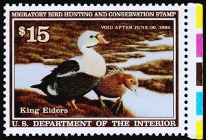 United States Hunting Permit Stamp Scott RW58 (1991) Mint NH VF, CV $30.00 C