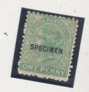 South Australia 1868 Specimen  1d blue green (perf 12x12 1/2)  SG 158 MHOG