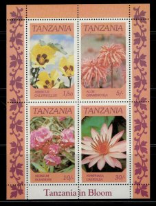 ZAYIX - 1986 Tanzania 318a MNH souvenir sheet - Hibiscus - Indigenous Flowers