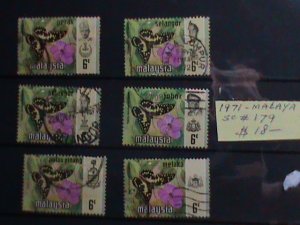 ​MALAYSIA STAMPS: 1971 SC#179 .VERY OLD USED SET STAMP. VERY RARE