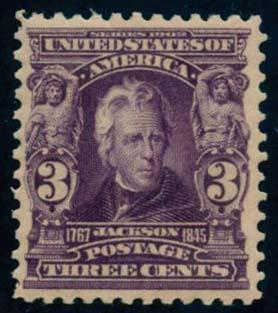 US Scott #302 Mint, XF, Hinged, Rich Color