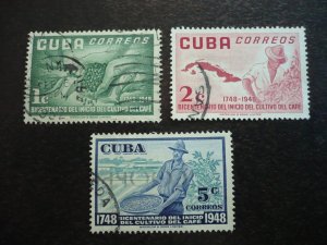 Stamps  - Cuba - Scott# 481-483 - Used Set of 3 Stamps