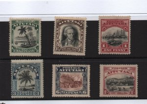 Aitutaki 1920 SG24/9  mounted mint set of 6