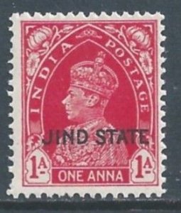 India-Convention States-Jhind #136 NH 1a King George VI Issue Ovptd. Jhind S...