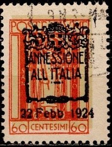 Fiume.; 1924: Sc. # 203 Used Single Stamp​
