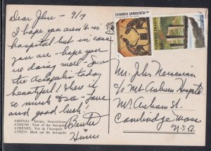 Greece - Sep 19 Post Card to States