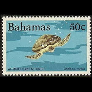 BAHAMAS 1984 - Scott# 567 Green Turtle 50c NH