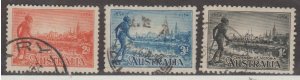 Australia Scott #142-143-144 Stamp - Used Set