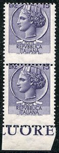 Siracusana Lire 15 (arabica) perforated shifted variety