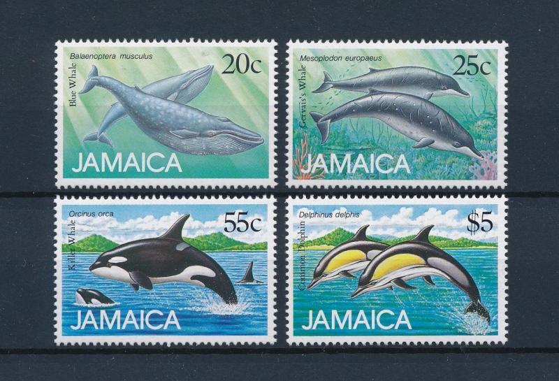 [46941] Jamaica 1988 Marine life Whales Dolphins MNH