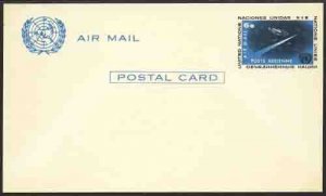 United Nations NY 1963 Sc UXC4 Air Mail Postal Card Unused
