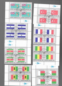 UNITED NATIONS FLAGS-BLOCKS OF FOUR