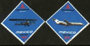 MEXICO C430-C431 50th Anniversary of Mexicana Airlines MNH