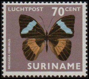 Suriname C53 - Mint-H - 70c Obrina Olivewing Butterfly (1972) (cv $1.05)