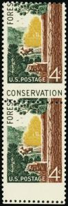 1122, 4¢ Forest Conservation Misperforation Error Pair Mint NH - Stuart Katz