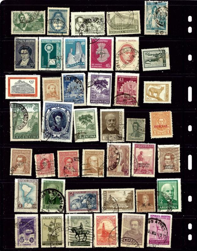 Argentina #1 - 42 different probably all used dups not counted