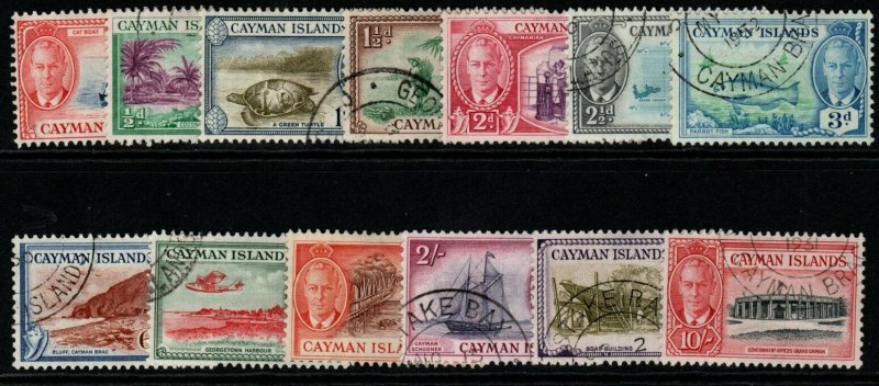 CAYMAN ISLANDS SG135/47 1950 DEFINITIVE SET FINE USED