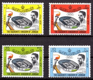 Jordan 1964 Sc#C22/C25 OPENING OF HUSSEIN SPORTS CITY OLYMPIC RINGS Set (4) MNH