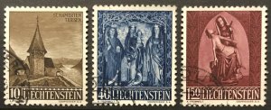 Liechtenstein 317-319 Complete Used Set, Christmas 1957