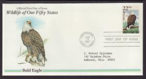 US Brown Bear 1987 Typed FDC BIN