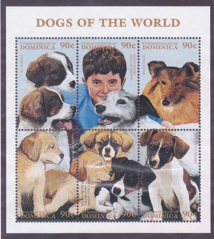 Dominica MNH Dogs of the World Mint Sheet of 6