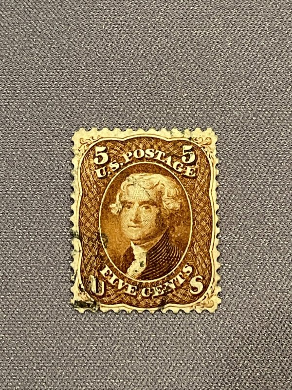 75, Jefferson, Red Brown, Used, Very Good Condition, PSE Cert Grade 50, CV $300