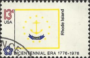 # 1645 USED STATE FLAG RHODE ISLAND