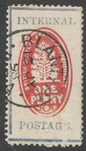 BRITISH CENTRAL AFRICA 1898 CHEQUE STAMP 1D USED 