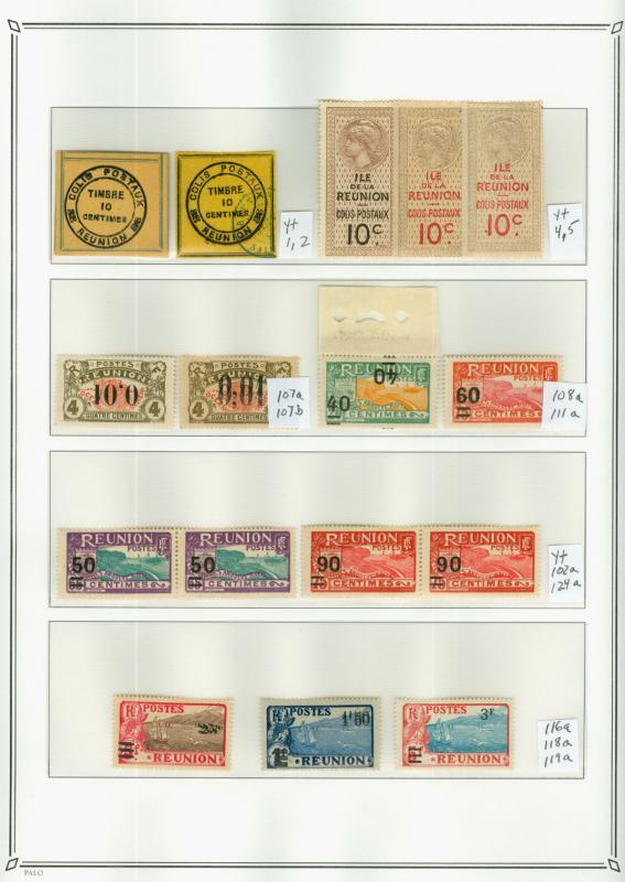 French Colonies - REUNION ISLAND 1885-1939 Fabulous MINT COLLECTION very high cv