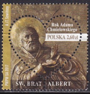 Poland 2017 Sc 4289 St Albert Chmielowski Servants of the Poor Founder Stamp U