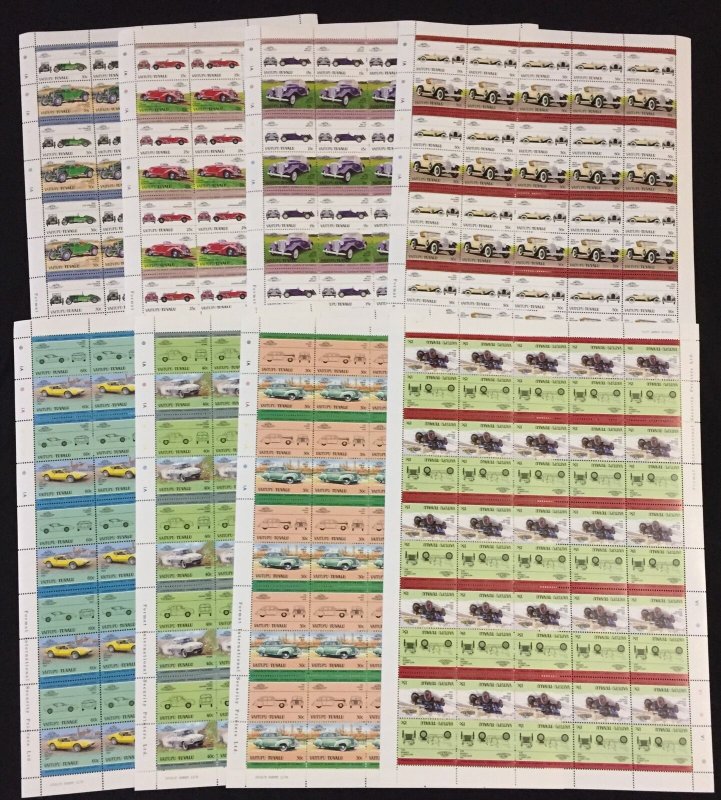 TUVALU Cars Automobiles Sheets x 8 MNH(400 Stamps)(BLK32) 