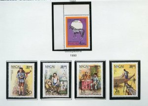 MACAU 1990 SELECTION  STAMPS AND SOUVENIR SHEETS MINT VF NH OG-SCOTT $239.00++