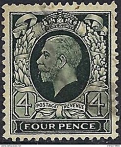 GREAT BRITAIN 1934-36 KGV 4d Deep Grey Green SG445 Used