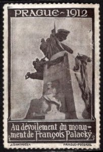 1912 Czechoslovakia Poster Stamp Unveiling Of The François Palacký Monument